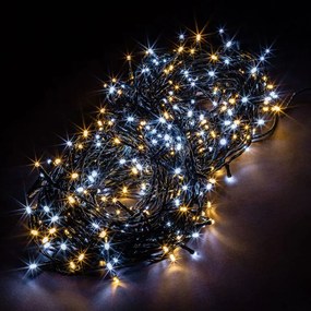 VOLTRONIC Lanț de Crăciun 5 m,50 LED-uri, alb cald și rece