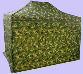 Pavilion de grădină 2x3m - din oțel, 4 pereţi laterali, Camuflaj