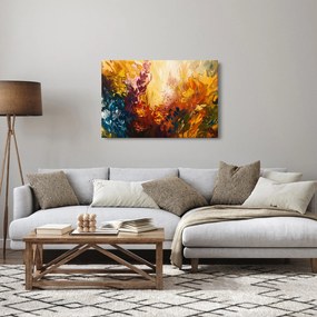 Tablou - pictură abstractă de flori (90x60 cm)