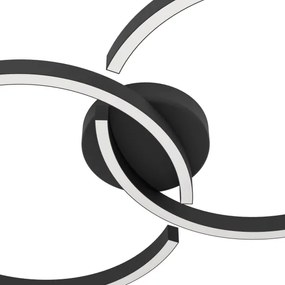 Plafonieră LED RGBW dimabilă Eglo 900955 AMANDOLO 19,5W/230V negru + telecomandă