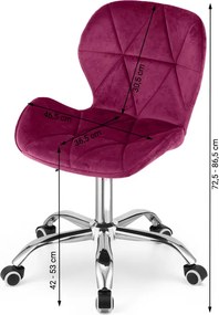 Promotie Scaun de birou visiniu AVOLA VELVET Calitatea II