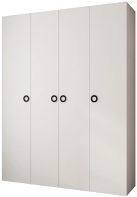 Dulap de haine 190 cm Carmela 40-1 (alb + Negru). 1126537
