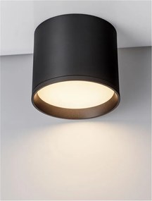 Spot aplicat, Plafoniera LED Ziaza negru, 10cm