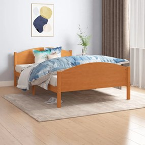 vidaXL Cadru de pat, maro miere, 120x200 cm, lemn masiv de pin