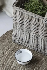 IB Laursen Bol alb de smalt DOG MINI ENAMEL