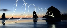 Tabloul - plaja în apus de soare (120x50 cm)