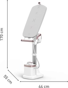 Fier de călcat cu aburi Tefal Ixeo Vision QT1811E0, 2170W, 3 nivele de putere, 1.2 l, 200 g/min, LED backlight, Reîmprospătare și dezinfectare, Auto shut-off, Alb