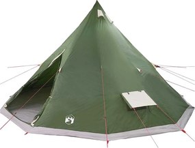 vidaXL Cort Tipi cu acoperiș Verde 560 x 560 x 300 cm tafta
