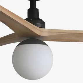 Ventilator de tavan FARO 34283-11L KLIM M 1xE27/15W/230V lemn/negru + telecomandă