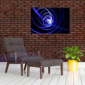 Tablou cu spirale albastre (90x60 cm)