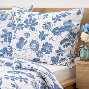 Lenjerie de pat din bumbac 4Home Blue Meadow, 140 x 200 cm, 70 x 90 cm
