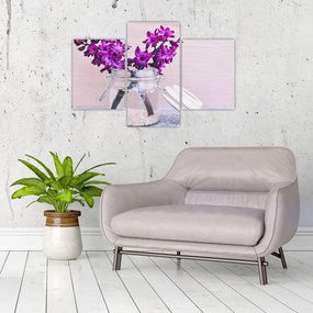Tablou cu flori violete (90x60 cm)