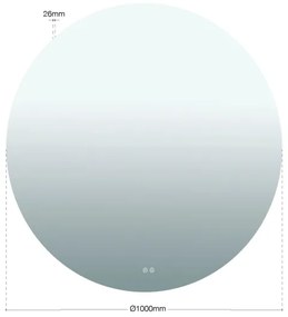 Orion - Oglindă FOCUS cu iluminare LED, 30W, 230V, 3000/4200/6000K, Ø 100 cm, IP44