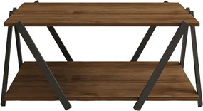 Masuta cafea Larisa culoare nuc si negru 94 cm