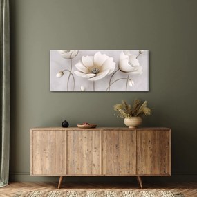 Tablou cu florile albe (120x50 cm)