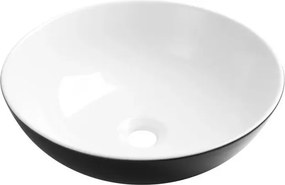 Lavoar pe blat Invena Dokos 40 cm negru cu alb