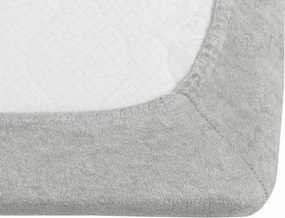 Cearsaf Frotir cu elastic 90x200 cm gri deschis