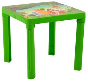 Masuta copii din plastic aditivat Novokids™ Jungle Paradise , pentru interior si exterior, dimensiuni 46x46x43 cm , suprafata antiaderenta,