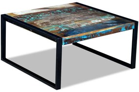 vidaXL Măsuță de cafea, 80 x 80 x 40 cm, lemn masiv reciclat