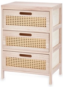 Comoda ingusta cu 3 sertare, impletitura vieneza, 29 x 40 x 58 cm