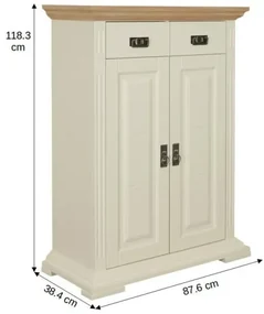 Comoda Cu 2 Usi Si 2 Sertare Cremona, 87.6 Cm