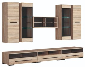 Set living Fever 1, stejar sonoma, 300x50 cm