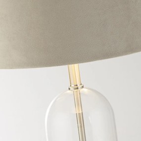 Veioza/Lampa de masa design decorativ Oxford nickel/taupe