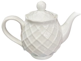 Ceainic alb din ceramica, Diamond, 420ml