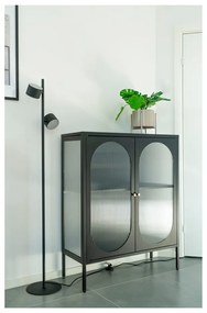 Vitrină neagră din metal 90x110 cm Adelaide – House Nordic