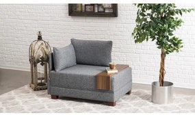 Fotoliu colțar TULA, gri, stânga