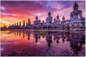 Tablou - Buddha la apus (90x60 cm)