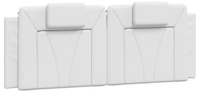 374782 vidaXL Pernă pentru tăblie pat, alb, 120 cm, piele artificială