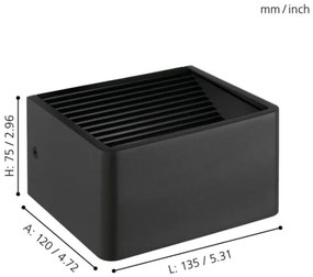 Eglo 98269 - Aplică perete exterior LED DONINNI LED/6W/230V IP44