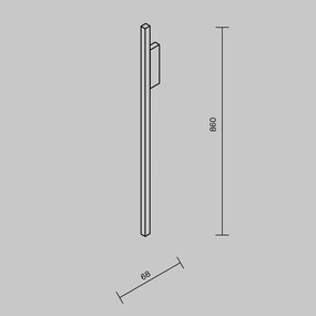 Aplica LED liniara stil minimalist Model alama
