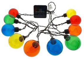 Instalație LED solară 10xLED/3,65m 600 mAh IP44 multicolor