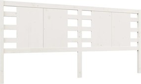 vidaXL Tăblie de pat, alb, 206x4x100 cm, lemn masiv de pin