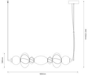 Lustră LED pe cablu ASCOLI LED/24W/230V colorat