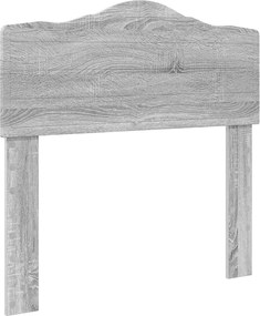 vidaXL Tăblie cap Gri Sonoma 90 cm Lemn compozit