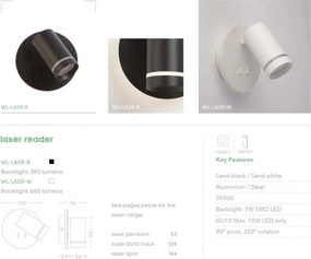 Aplica ambientala cu spot directionabil Laser, negru