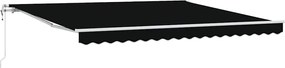 vidaXL Cort electric retractabil Negru 400 × 350 cm