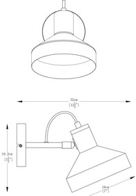Aplica de perete metal design modern SIGMA