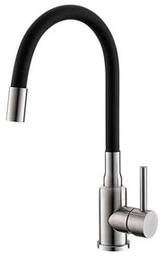 Baterie de chiuvetă cu pipă flexibilă ALVEUS 1144432 MINTAS 34 cm crom/negru