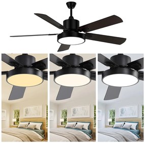 Ventilator de tavan cu iluminare si telecomanda