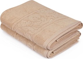Set 2 prosoape baie SULTAN, bej, bumbac, 70x140 cm