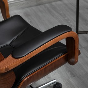 Vinsetto Scaun de birou, scaun de birou cu suport de cap detașabil înălțime reglabilă și funcție de basculare, 66x65x125cm, negru | Aosom Romania