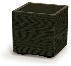 Ghiveci MADERA SQUARE ECO WOOD 28,8 cm , maroînchis, S