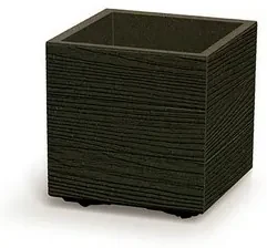 Ghiveci MADERA SQUARE ECO WOOD 28,8 cm , maroînchis, S