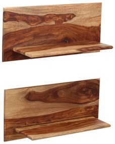 247930 vidaXL Rafturi de perete, 2 buc., 58x26x20 cm, lemn masiv de sheesham