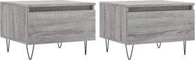 vidaXL Măsuțe de cafea 2 buc. gri sonoma 50x46x35 cm lemn compozit