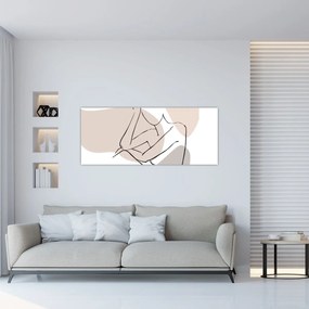 Tablou - Femeie corp linie de artă N⁰1 (120x50 cm)